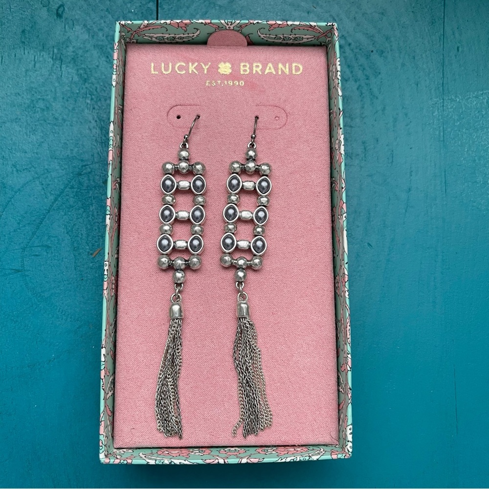 Lucky Brand Silver chandelier earrings